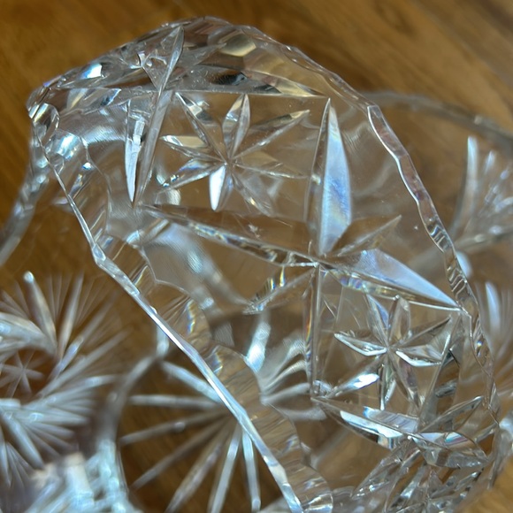 RARE Violetta Vintage 24% Lead Starburst Crystal Hand Cut Basket - Picture 9 of 9
